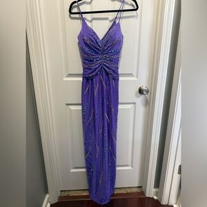 Xtreme Prom Dress Gown Purple Sequin Beaded